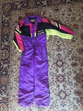Roffe Neon Colorblock Ski Suit